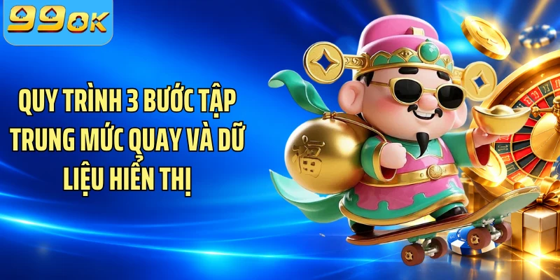 Quy trình 3 bước tập trung mức quay và dữ liệu hiển thị